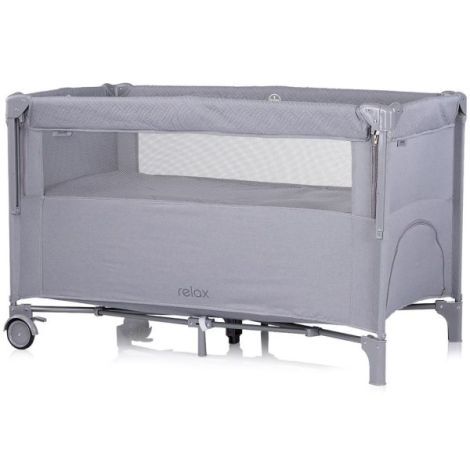 Patut pliabil Chipolino Relax cloud linen cu laterala culisanta - poza 2