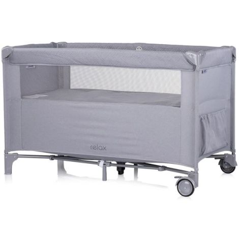 Patut pliabil Chipolino Relax cloud linen cu laterala culisanta - poza 3