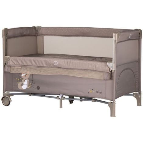Patut pliabil Chipolino Relax tiramisu cu laterala culisanta - poza 1