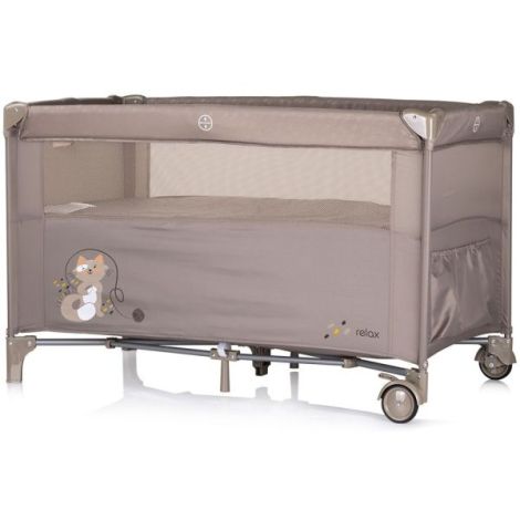 Patut pliabil Chipolino Relax tiramisu cu laterala culisanta - poza 3