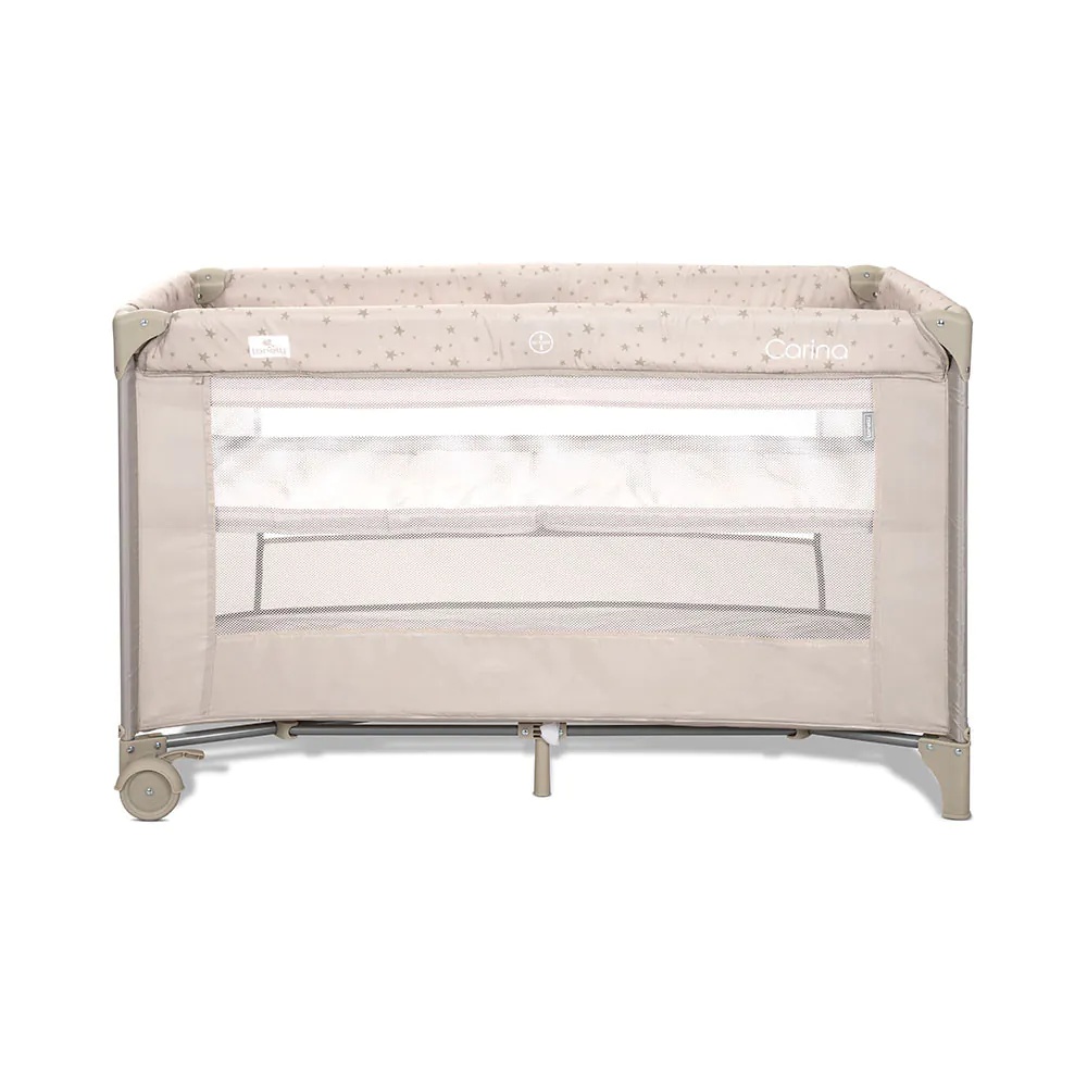 Patut Pliabil cu 2 niveluri Lorelli Classic Carina Beige Stars - poza 2
