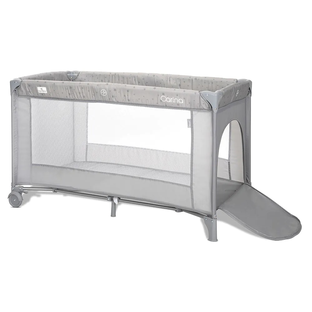 Patut Pliabil cu 2 niveluri Lorelli Classic Carina Grey Stars - poza 3