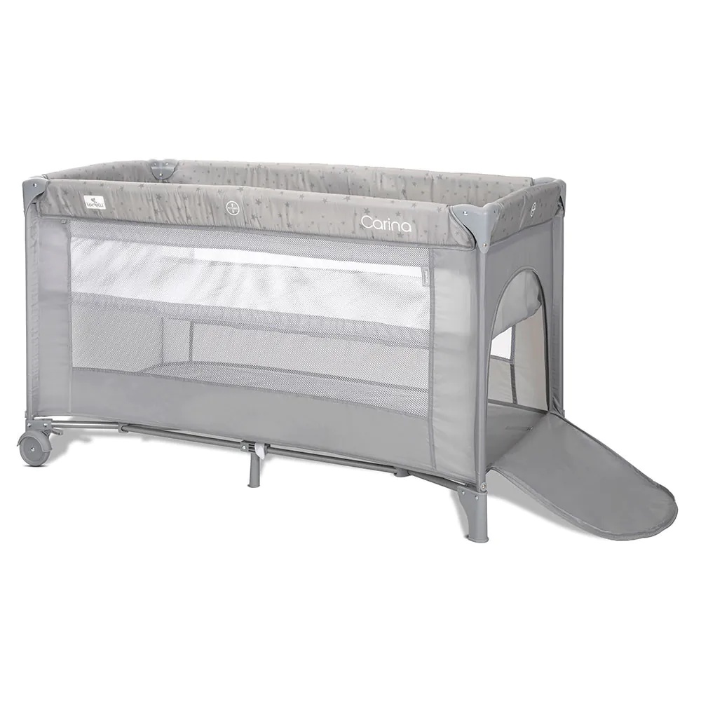 Patut Pliabil cu 2 niveluri Lorelli Classic Carina Grey Stars - poza 4