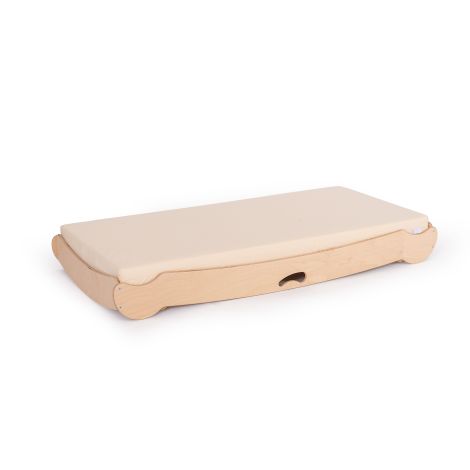 Patut stivuibil din lemn 63 x 136 x 15 cm, cu saltea 8 cm inaltime inclusa - poza 1