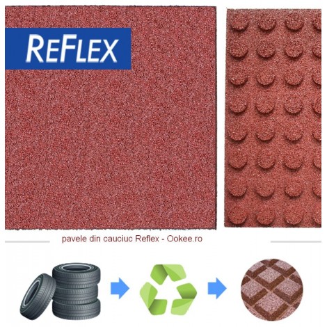 Pavele cauciuc Reflex tip Placa protectie la cadere 50x50 cm 3 cm grosime - poza 4