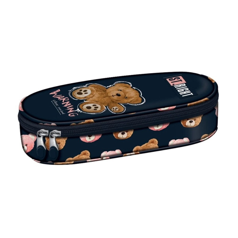 Penar neechipat St. Majewski St. Right Teddy Bear, 1 compartiment, 1 extensie, bleumarin, oval, 24 x 10 x 6 cm