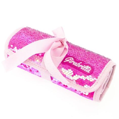 Penar rulabil Girabrilla , cu paiete reversibile si set 12 pixuri gel + 6 markere duble - poza 1