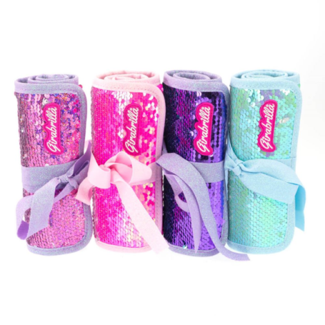 Penar rulabil Girabrilla , cu paiete reversibile si set 12 pixuri gel + 6 markere duble - poza 4