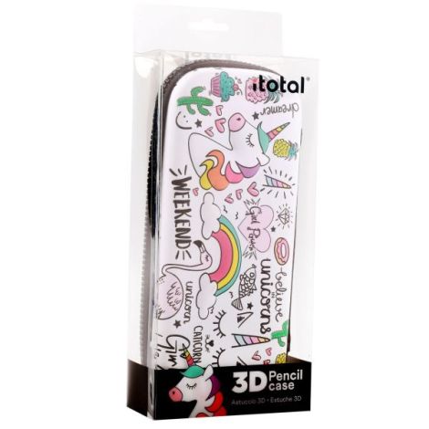 Penar scolar cu design cu unicorni, cu 1 fermoar, neechipat, iTotal - poza 1