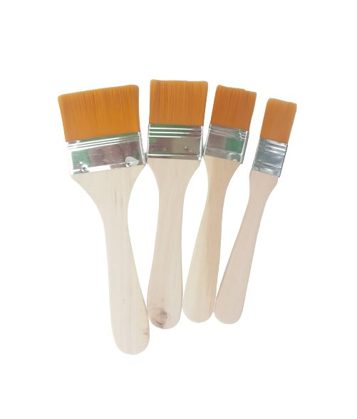 Pensule late plate,par naylon, 4 bucati set,universale
