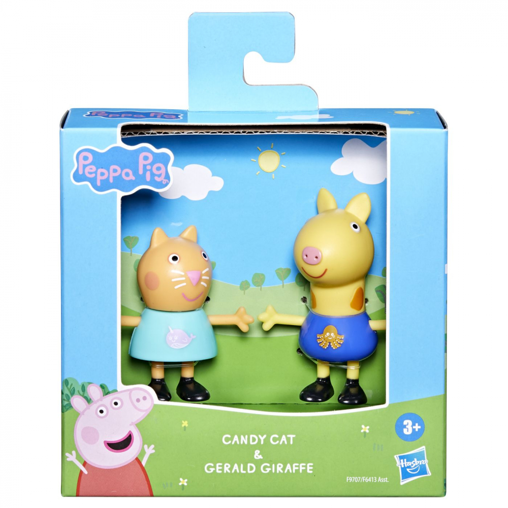 PEPPA PIG PRIETENI BUNI SET 2 FIGURINE PISICA CANDY SI GIRAFA GERALD