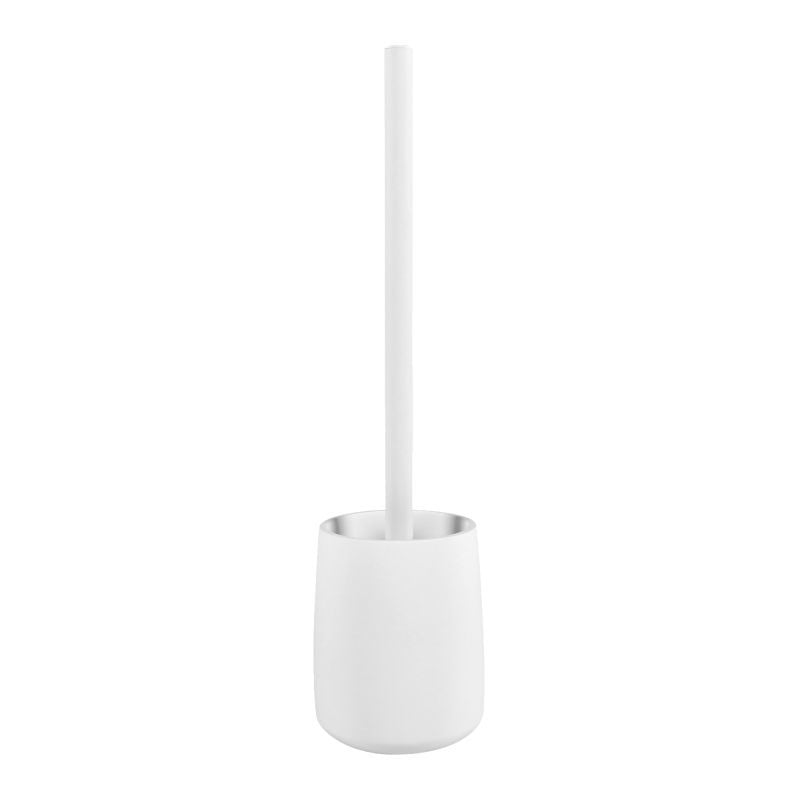 Perie WC din rasina, alb, 10x39 cm