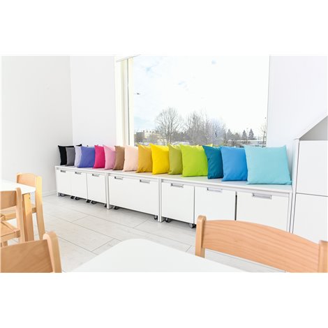 Perna moale gri deschis 40 x 40 x 12 cm, gradinita, sala relaxare, decor - poza 2