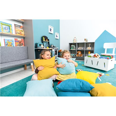 Perna moale turcoaz deschis 40 x 40 x 12 cm, gradinita, sala relaxare, decor - poza 2