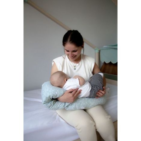 Perna multifunctionala pentru alaptat si gravide cu suport detasabil pentru cap BabyJem (Culoare: Verde) - poza 2
