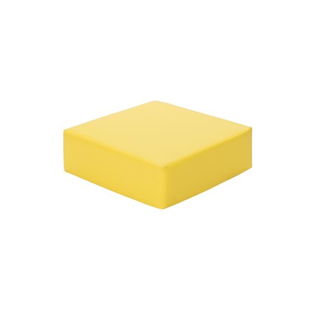 Perna-puf patrata din spuma, cu husa PVC, 30x30x10 cm, lime, certificat Oeko-Tex - poza 1