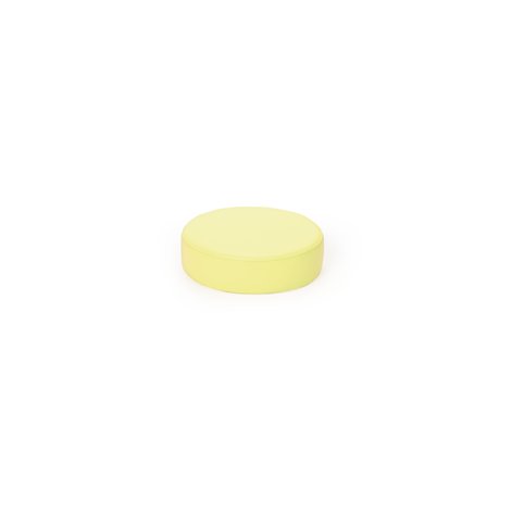 Perna puf rotunda galben deschis, 30 x 8 cm, din spuma densa antideformare, cu baza antiderapanta, pentru uz didactic - poza 1