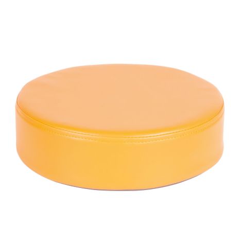 Perna puf rotunda galbena, 30 x 8 cm, din spuma densa antideformare, cu baza antiderapanta, pentru uz didactic - poza 1