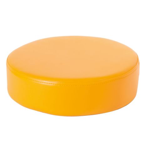 Perna puf rotunda portocalie, 30 x 8 cm, din spuma densa, cu baza antiderapanta, pentru uz didactic - poza 1