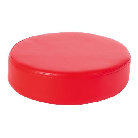 Perna puf rotunda rosie, 30 x 8 cm, din spuma densa, cu baza antiderapanta, pentru uz didactic - poza 1