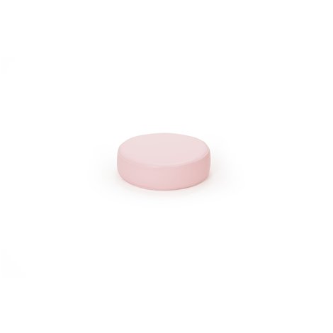 Perna puf rotunda roz deschis, 30 x 8 cm, din spuma densa antideformare, cu baza antiderapanta, pentru uz didactic - poza 1