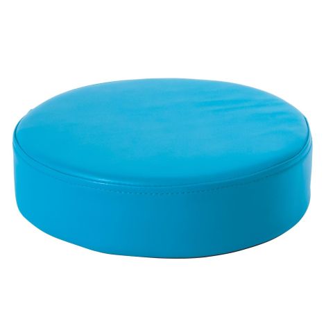 Perna puf rotunda turcoaz, 30 x 8 cm, din spuma densa, cu baza antiderapanta, pentru uz didactic - poza 1