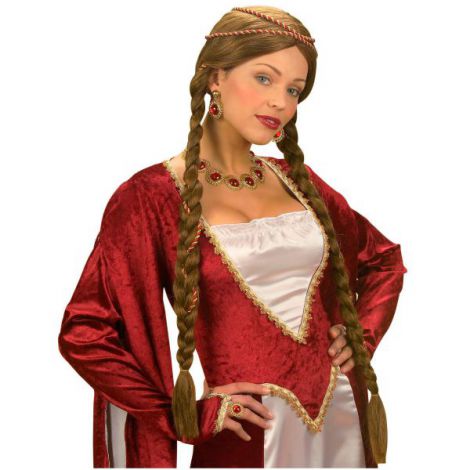 Peruca printesa medievala satena - marimea 140 cm - poza 1