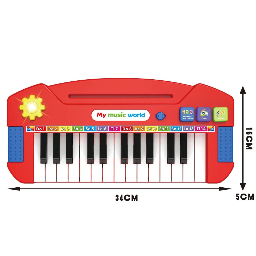 Pian de jucarie cu 24 clape si melodii My Music World - poza 3