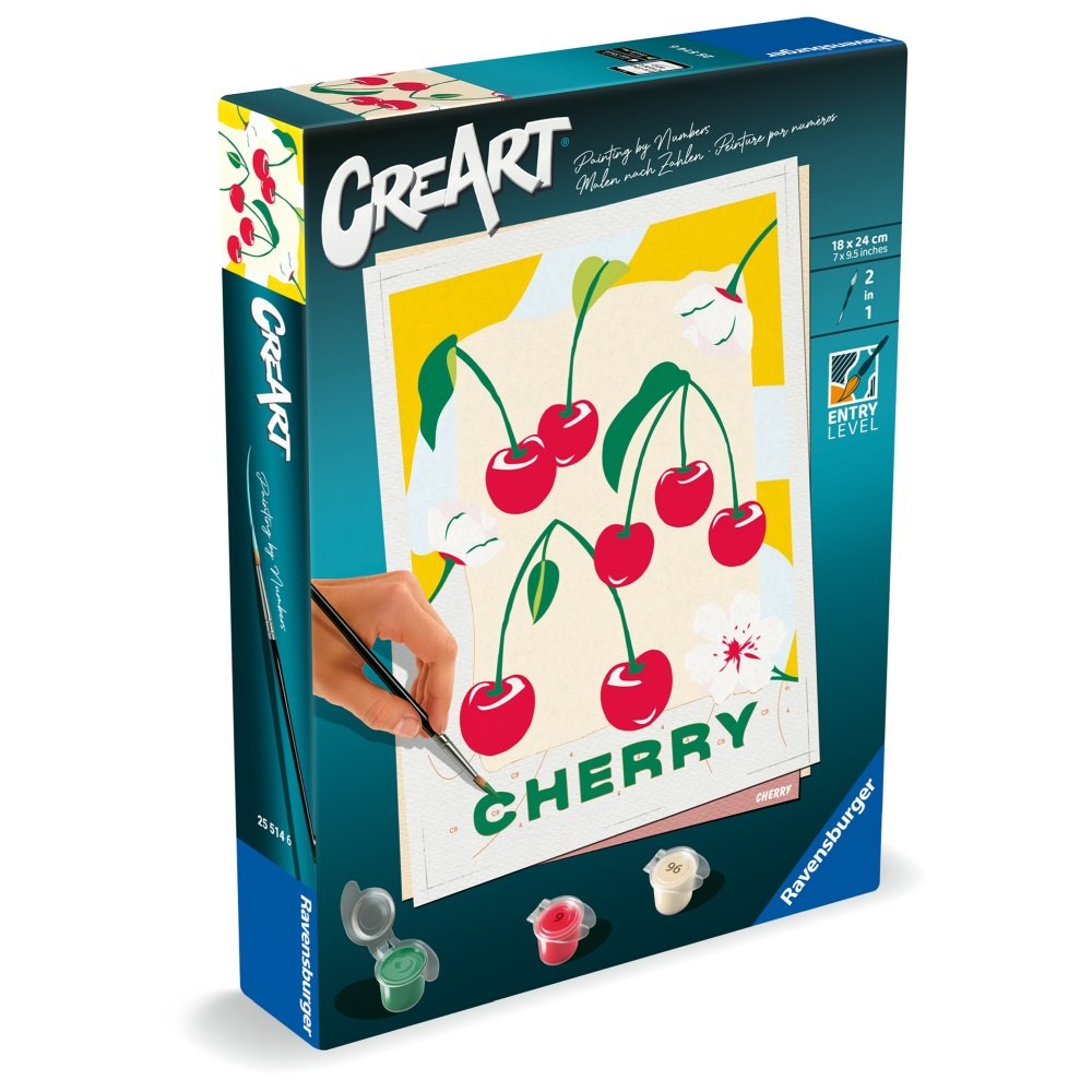 Pictura pe numere pentru adulti Ravensburger CreArt Cirese - poza 2
