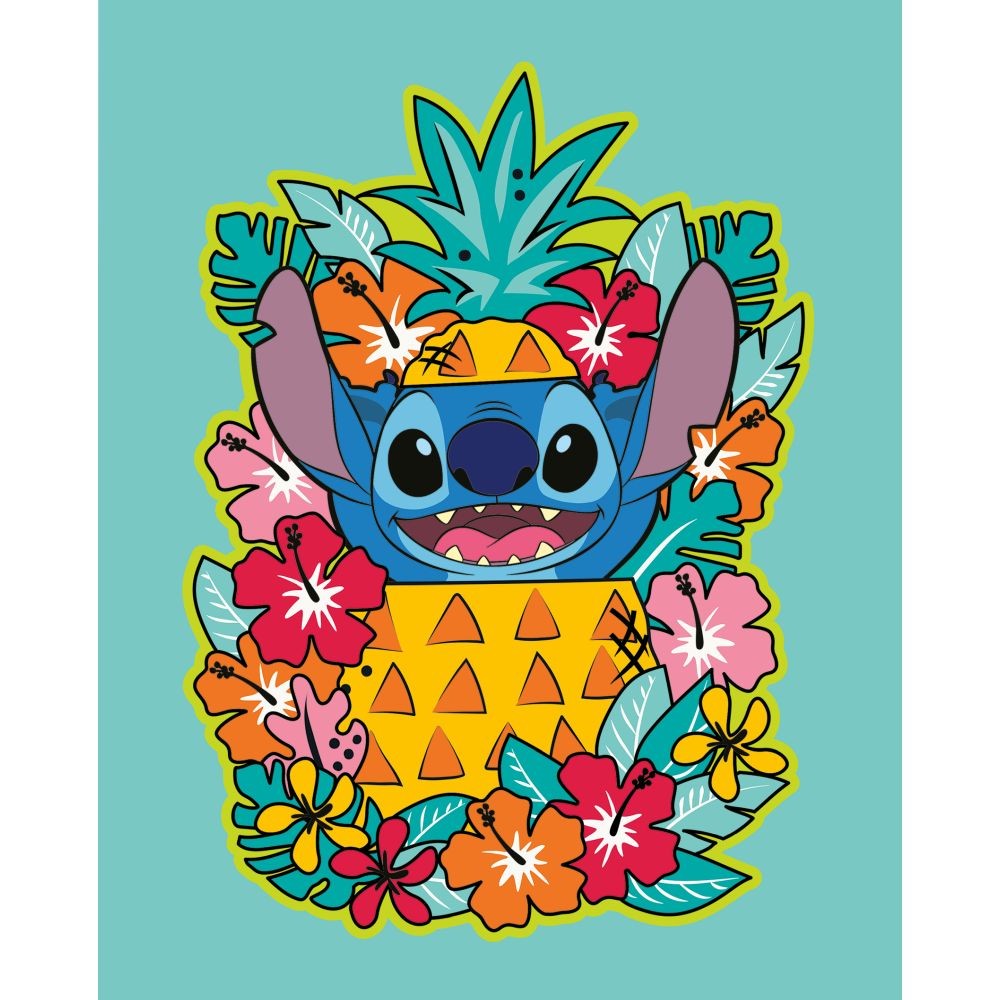 Pictura pe numere pentru adulti Ravensburger CreArt Disney Stitch floral - poza 3