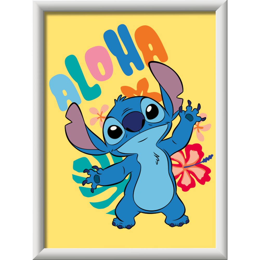 Pictura pe numere pentru copii Ravensburger CreArt Aloha Disney Stitch - poza 2