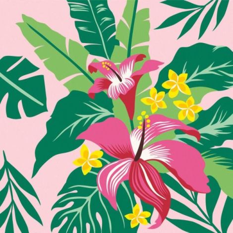 Pictura pe numere plante tropicale - poza 1