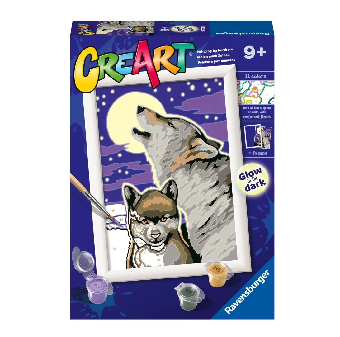 Pictura pe numere Ravensburger Creart Lupi Mistici RVSPBN23709 - poza 1