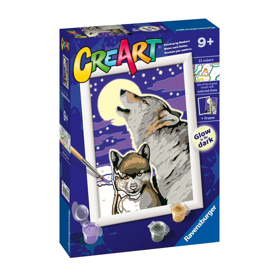 Pictura pe numere Ravensburger Creart Lupi Mistici RVSPBN23709 - poza 2