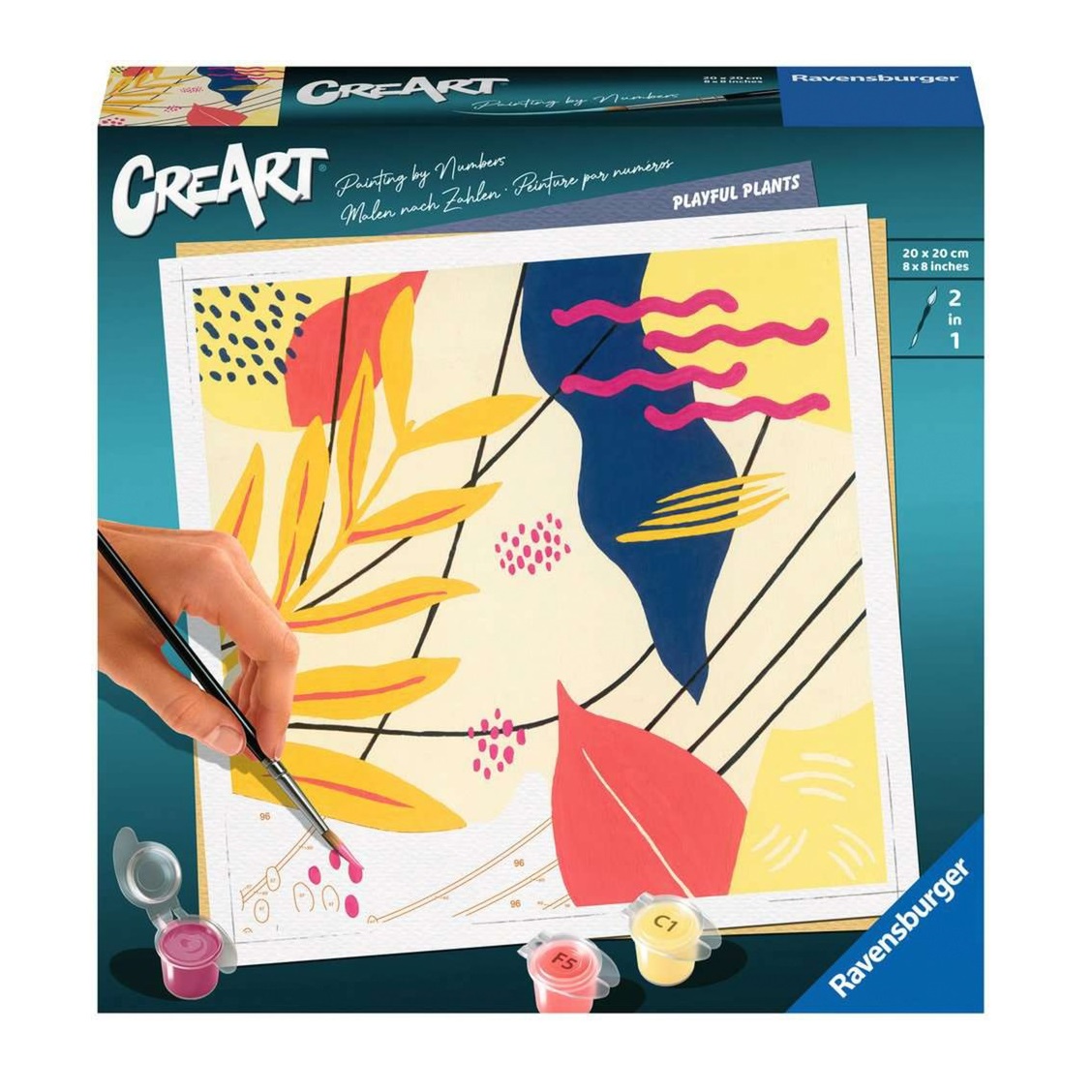 Pictura pe numere Ravensburger Creart Plante Jucause RVSPBN23638 - poza 1
