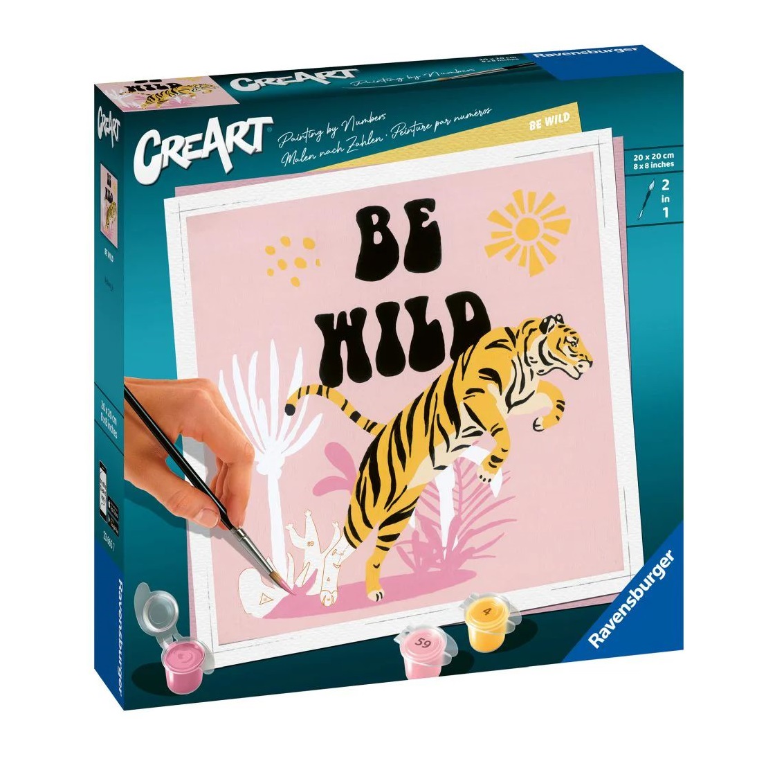 Pictura pe numere Ravensburger Creart Tigru Be Wild RVSPBN23665 - poza 2