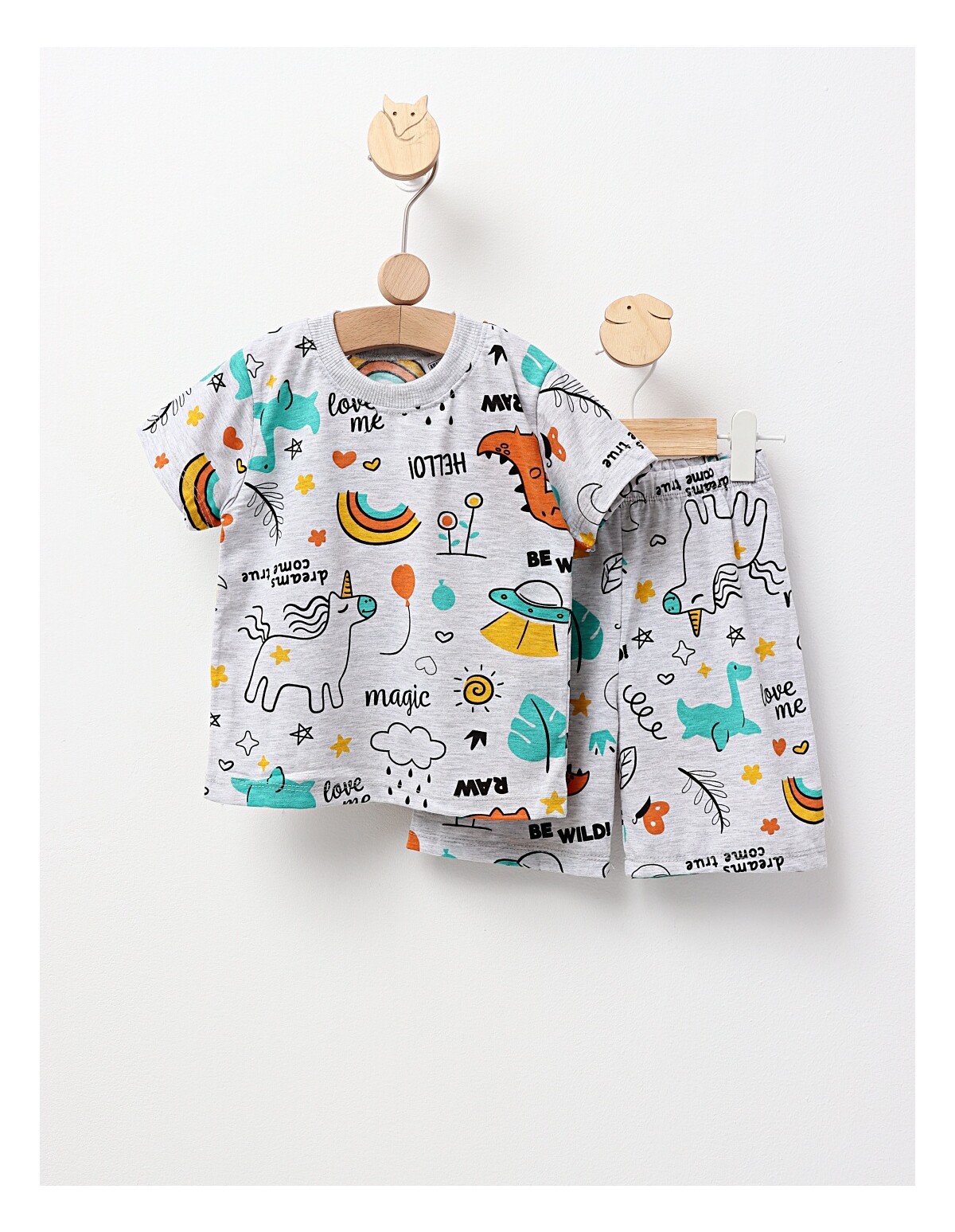 Pijama de vara gri dino Hello!!!