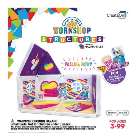 Pijama Party, set cu autocolante, Magna-Tiles Structures