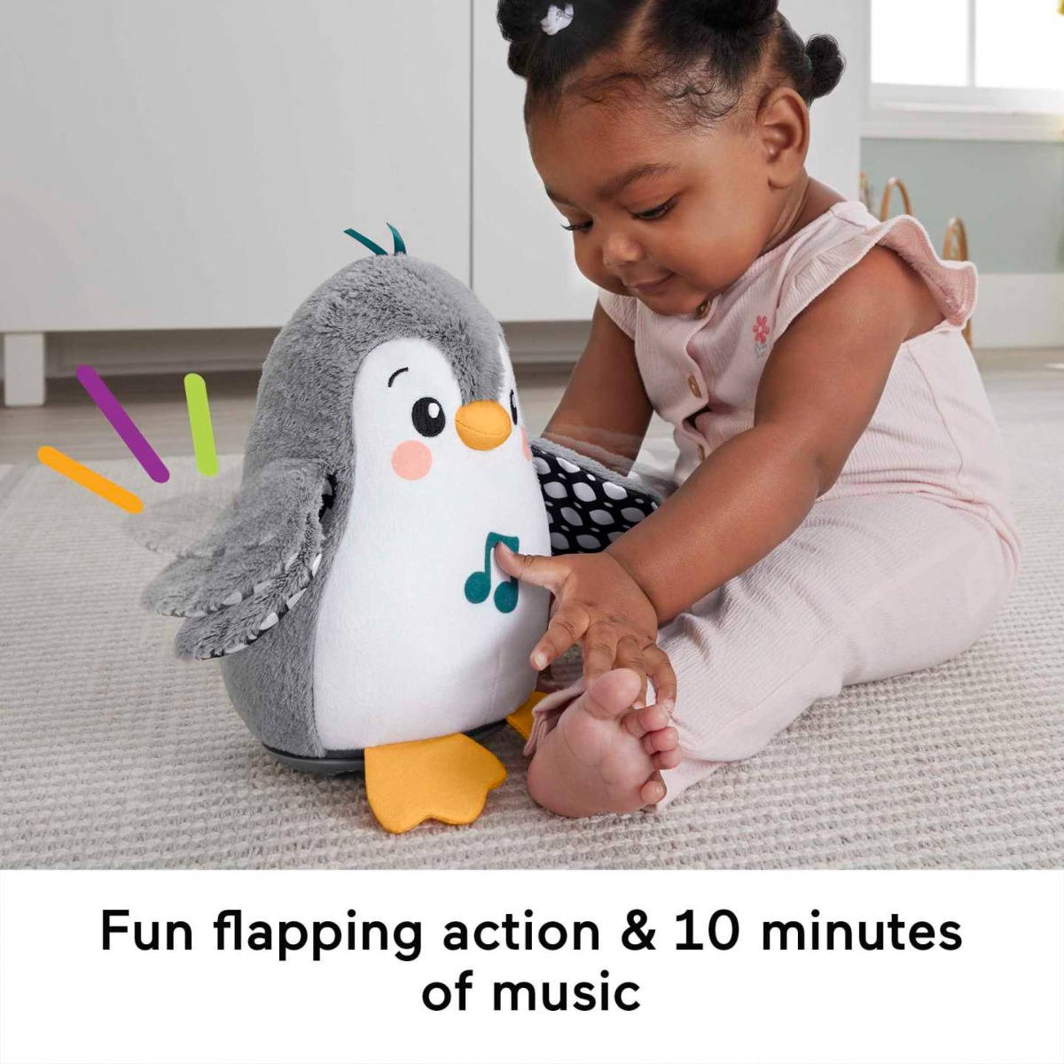 Pinguin interactiv cu sunete Fisher Price Wooble Penguin - poza 4