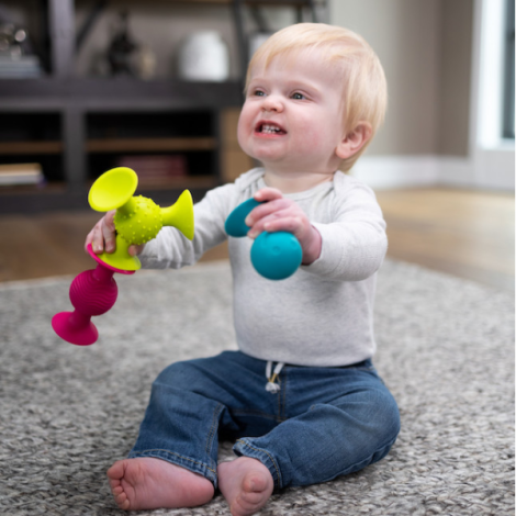 pipSquigz , Set 3 jucarii senzoriale cu ventuze pentru bebelusi - poza 2