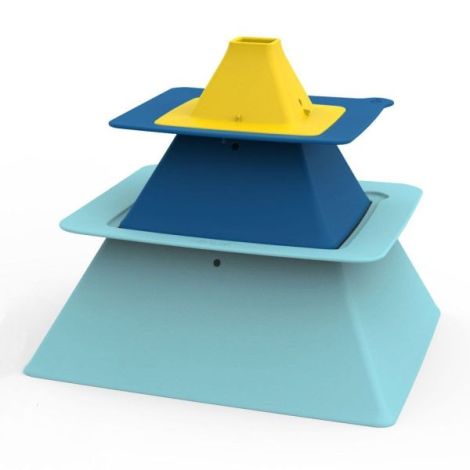 Pira, set forme pentru nisip piramide, Quut Toys - poza 1