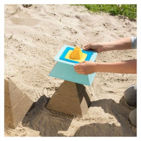 Pira, set forme pentru nisip piramide, Quut Toys - poza 5