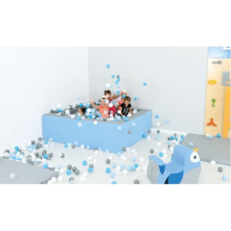 Piscina bile gri-bleu 2 x 2 m inaltime 60 cm - poza 2