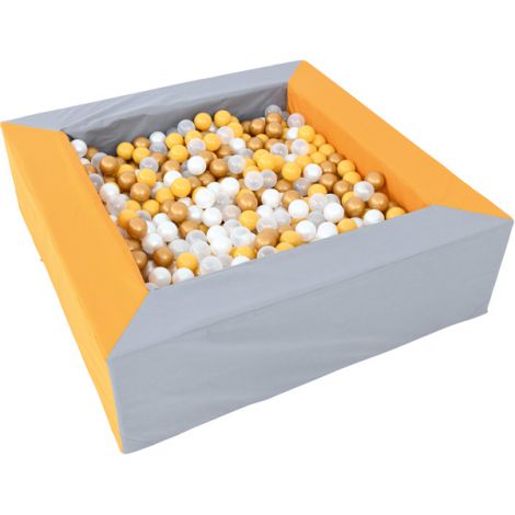 Piscina bile gri-orange 1.5 x 1.5 m inaltime 45 cm - poza 1