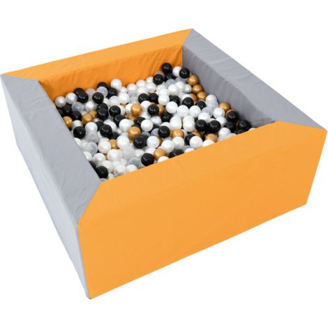 Piscina bile gri-orange 1.5 x 1.5 m inaltime 60 cm - poza 1