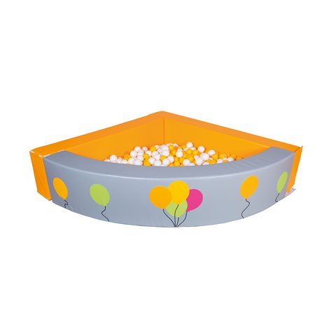Piscina de colt pentru bile Baloons, 160x160x40 cm, cu certificat Oeko-Tex, cresa si gradinita - poza 1