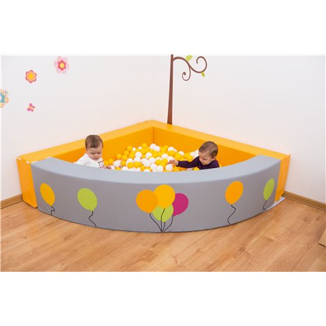 Piscina de colt pentru bile Baloons, 160x160x40 cm, cu certificat Oeko-Tex, cresa si gradinita - poza 4