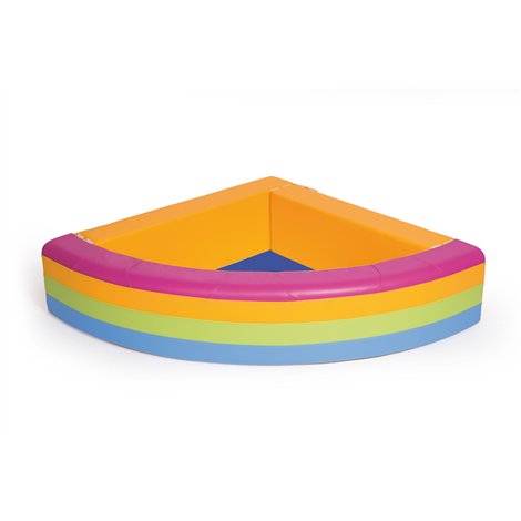 Piscina de colt pentru bile Curcubeu, 120x120x30 cm, cu certificat Oeko-Tex, cresa si gradinita - poza 1