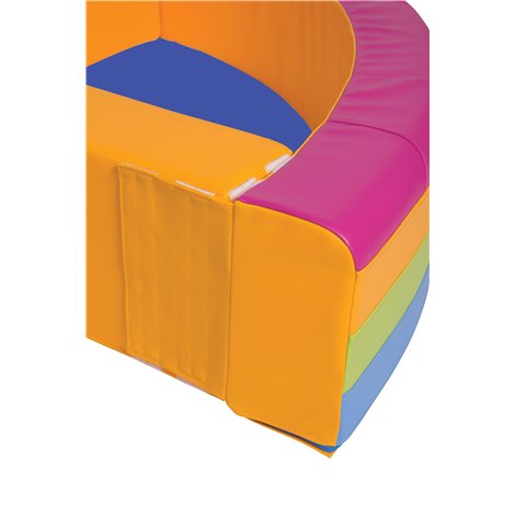 Piscina de colt pentru bile Curcubeu, 120x120x30 cm, cu certificat Oeko-Tex, cresa si gradinita - poza 3