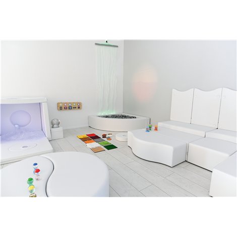 Piscina de colt pentru bile White, 160x160x40 cm, cu certificat Oeko-Tex, cresa si gradinita - poza 3